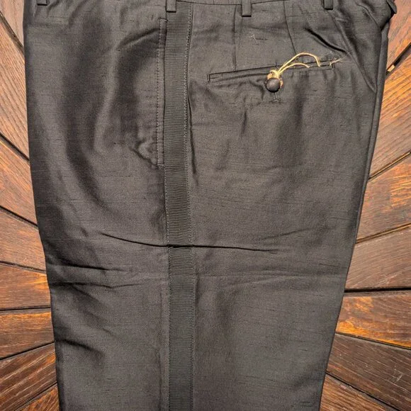 Brooks Brothers Black Fleece Men's Silk Tuxedo Pants BB3 NWT